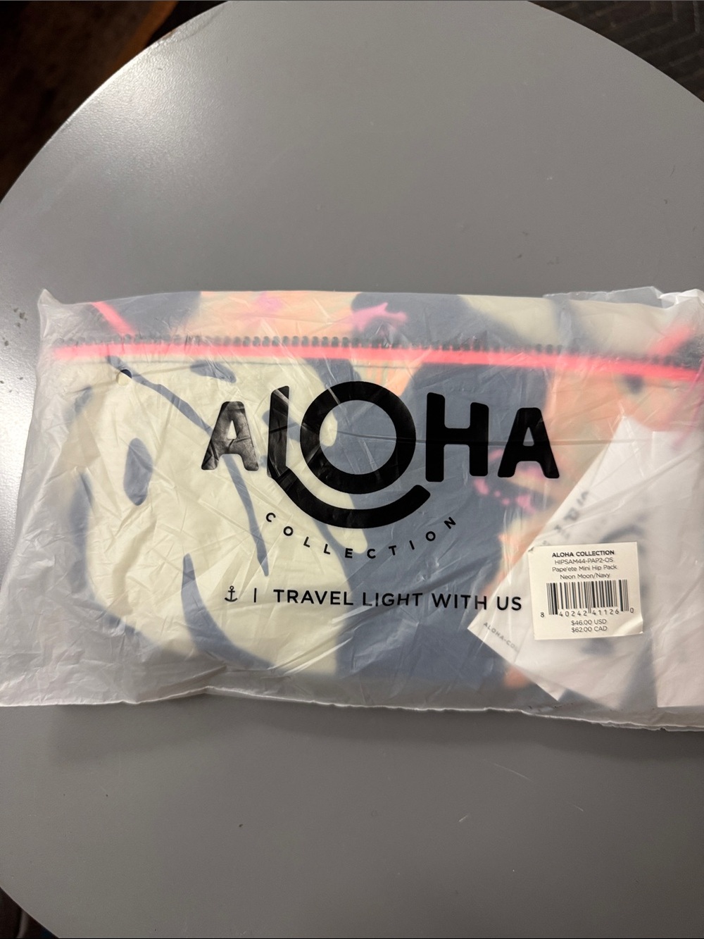 ALOHA Collection Neon Tie-Dye Travel Pouch - White, Pink, Orange
